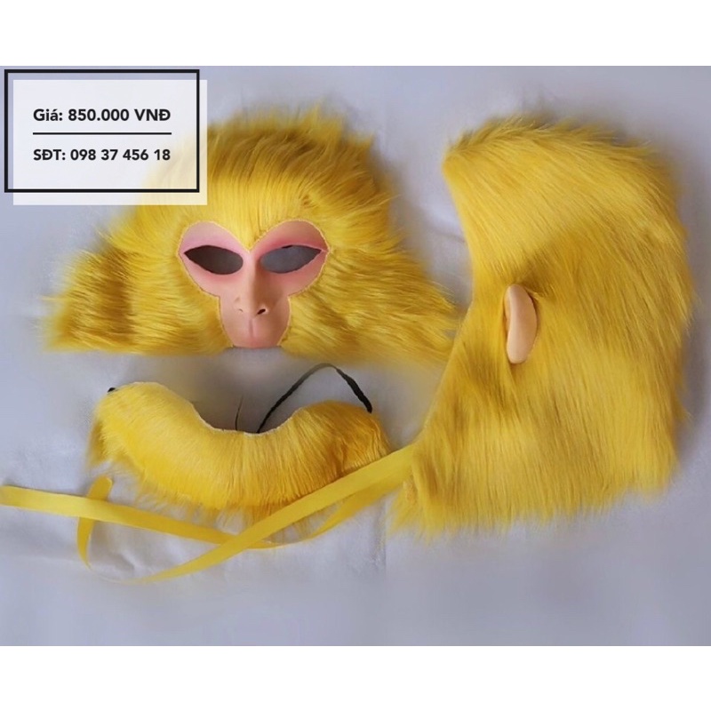 Mặt nạ tôn ngộ không ba mảnh tề thiên đại thánh 3 mảnh hoá trang cosplay tây du ký cao cấp nhất