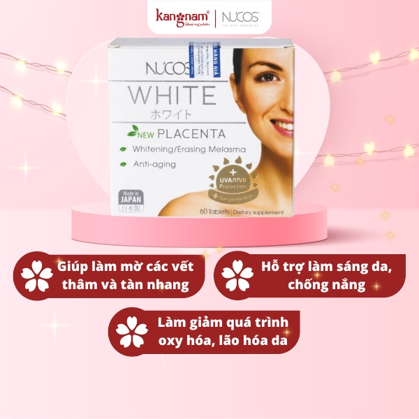 Viên uống dưỡng trắng sáng da Nucos White hộp 60 viên