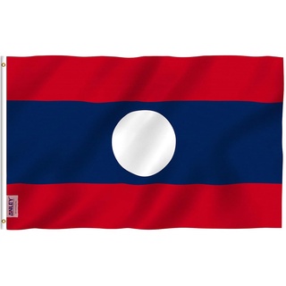 Biểu ngữ cờ Lào Anley 3x5 feet