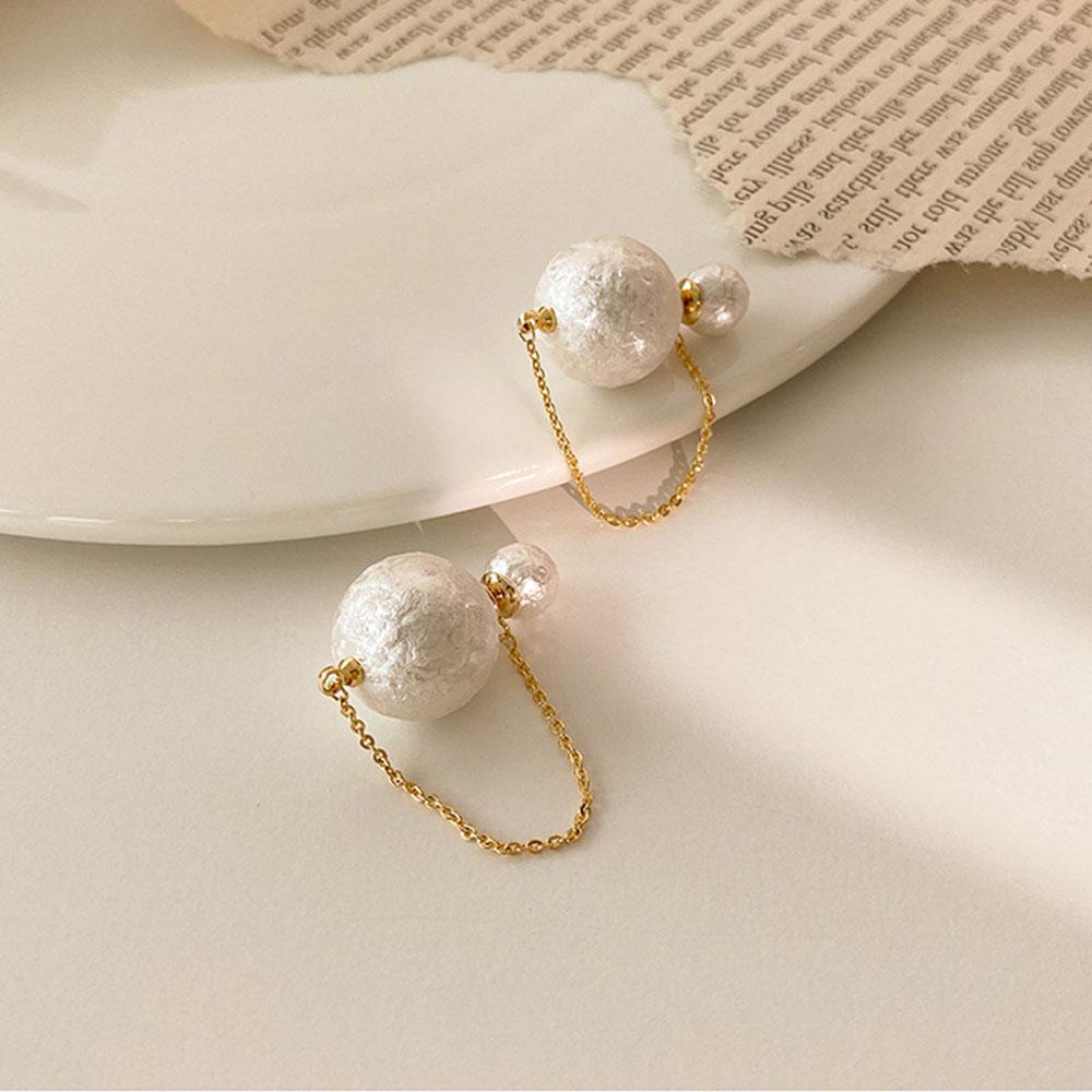 Bông Tai Lủng Lẳng BERNARDO Tròn s925|Dây Chuyền Kim Loại Dài Thiết Kế Đơn Giản Thanh Lịch