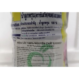 Nước Ép Sunsweet vị Mận Nguyên Chất