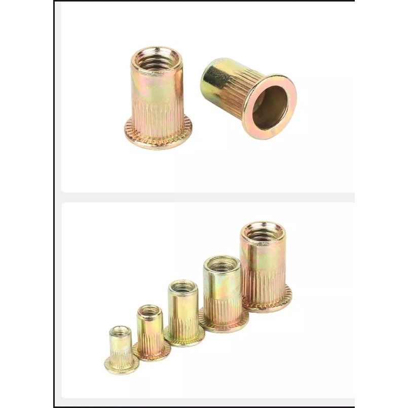 200Gram Ốc tán rút,ecu M5 thép mạ