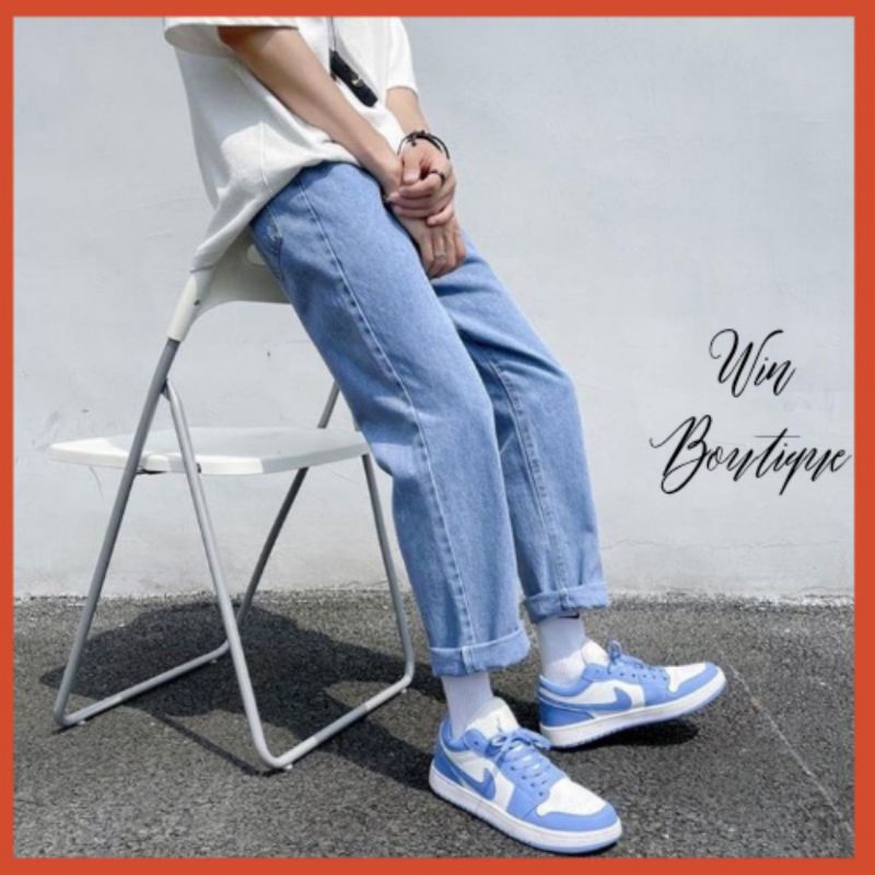 Quần bò nam ống rộng quần jeans nam nữ unisex Mã 02 Win Boutique | BigBuy360 - bigbuy360.vn