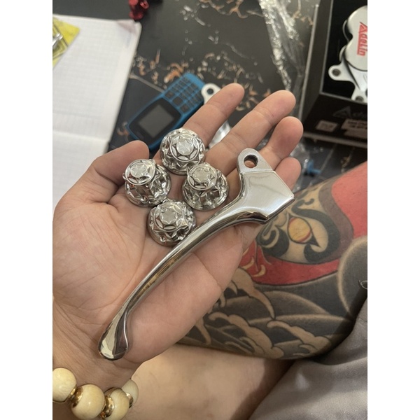 Tay thắng inox 304 dùng mọi xe thắng đùm