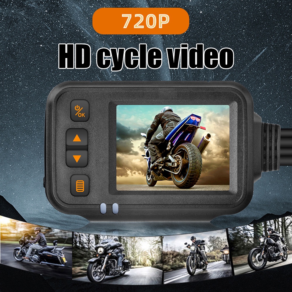 Ekleva camera Ghi Hình Trước Sau Chống Nước 720p hd Cho Xe Mô Tô dvr dash dvr