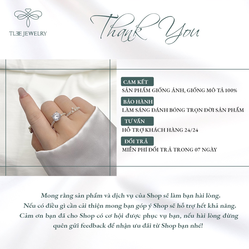 Nhẫn bạc nữ TLEE vương miện ba chóp xinh xắn NCJ A0134