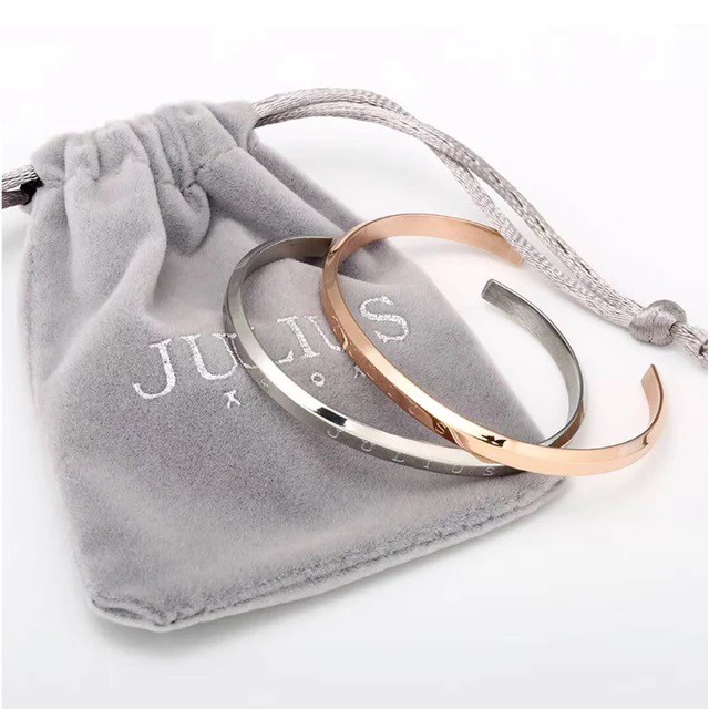 Vòng tay nữ Julius JSB078 dây thép có 2 Màu bạc, màu đồng