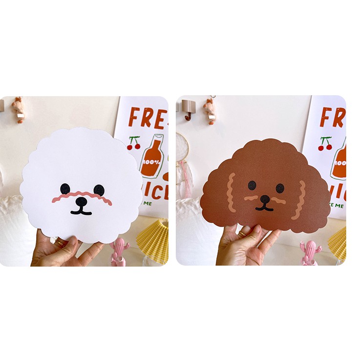 （24h delivery）W&amp;G Nordic simple style Rubber antiskid cartoon family cute curly teddy dog bibi bear shape mini mouse pad for students  mouse pad pad chuột cute