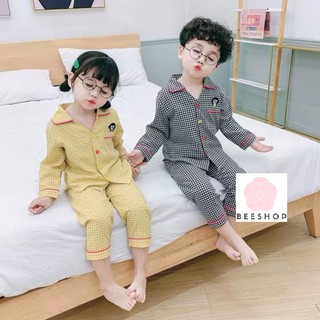[FREESHIP] Pijama Caro Bé Trai Bé Gái 9-25KG