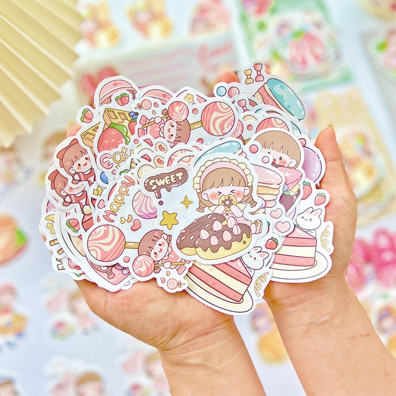 Set 100 tờ giấy dán/ giấy ghi chú hoạt hình KHÔNG KEO DÍNH