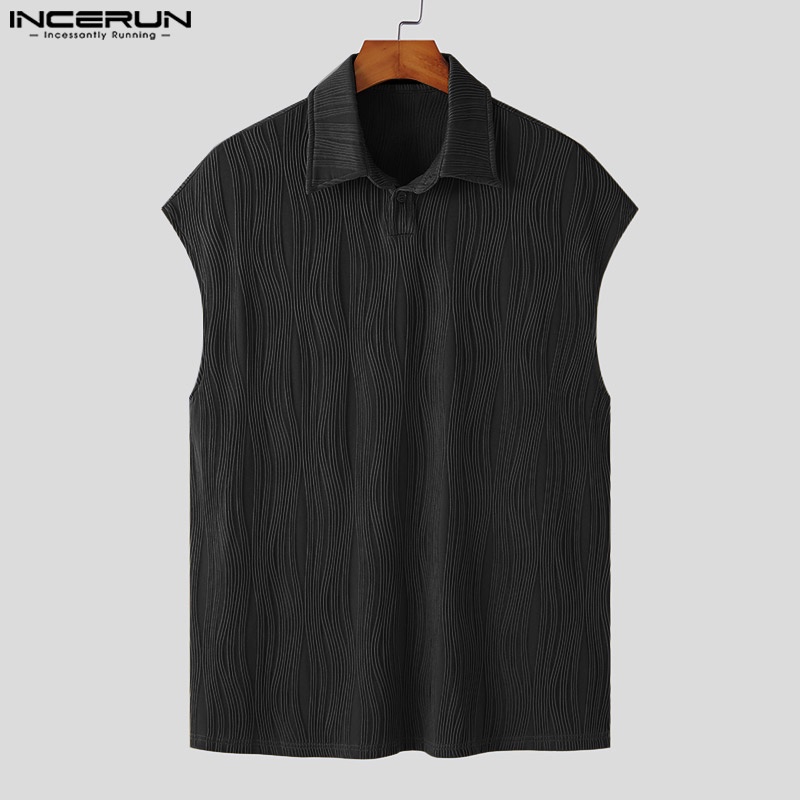 Áo ba lỗ Incerun màu trơn phong cách mùa hè cho nam