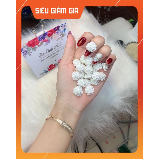 Hoa bột nail gắn móng tay | Hoa cẩm tú ( set 10 bông )