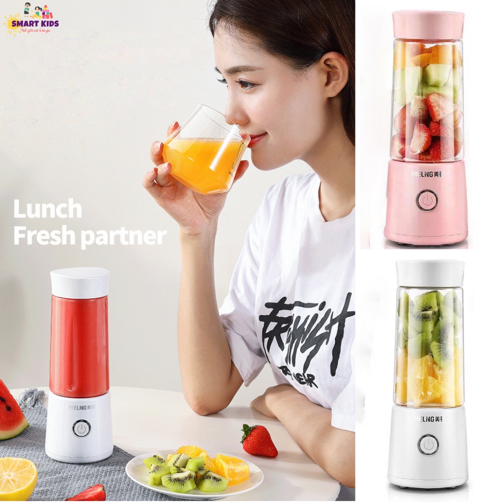 Máy Xay Sinh Tố Cầm Tay Mini MELING Đa Năng Thời Trang Cao Cấp Sạc USB Chính Hãng  Smartkids