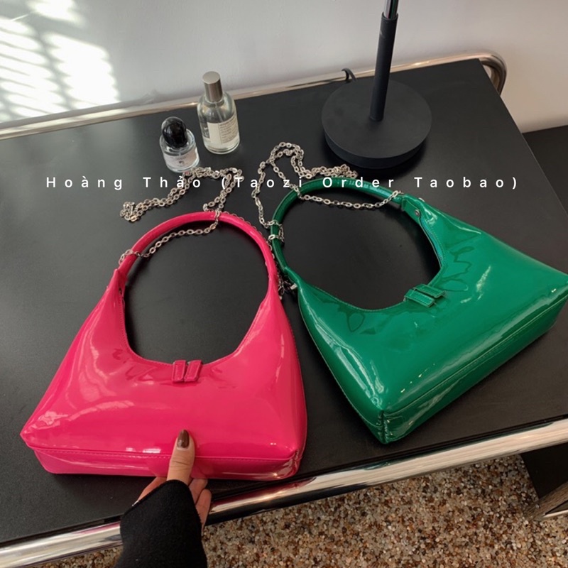 Túi kẹp nách có dây đeo chéo da bóng chất đẹp mẫu hot mới 2022