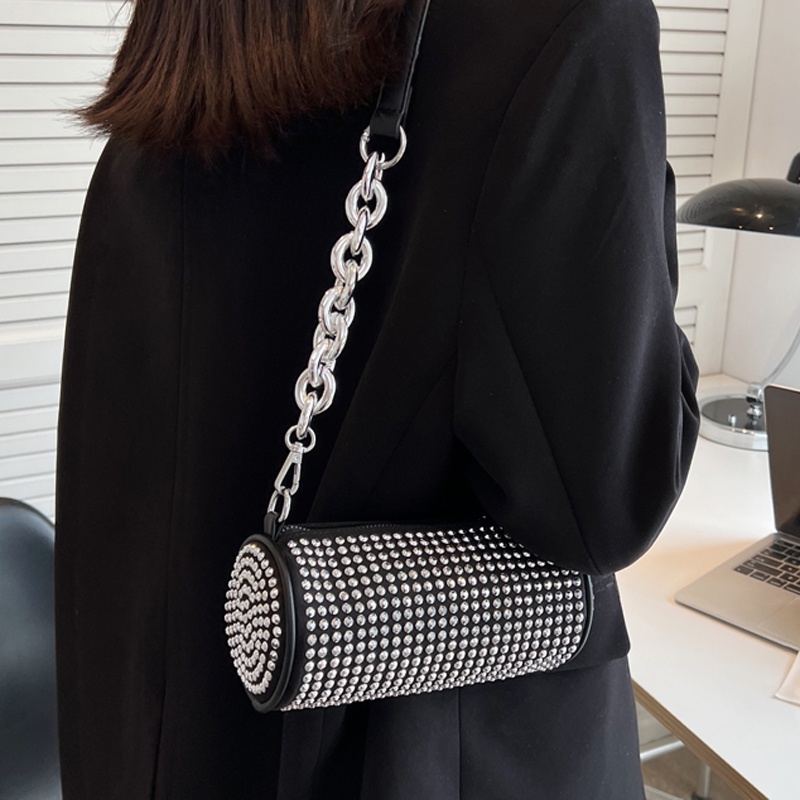 Ielgy Túi Nhỏ Thiết Kế Kiểu Pháp Đính Kim Cương Sáng Bóng Cho Nữ