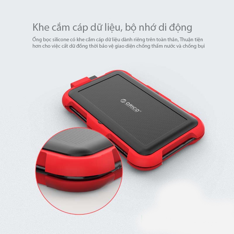 Box Ổ Cứng Orico 2.5 Chống Rơi, Chống Nước Mưa