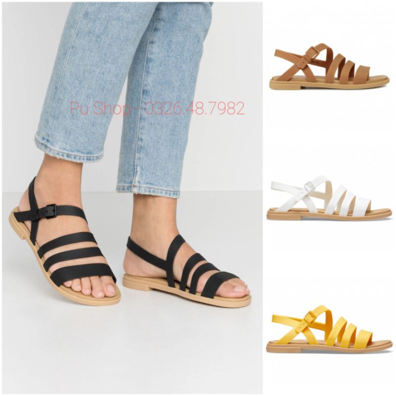 [Quảng Châu] Giày Sandal Nữ Thời Trang Đế Bằng - Xăng Đan Nữ Đế Bệt Cross Tulum