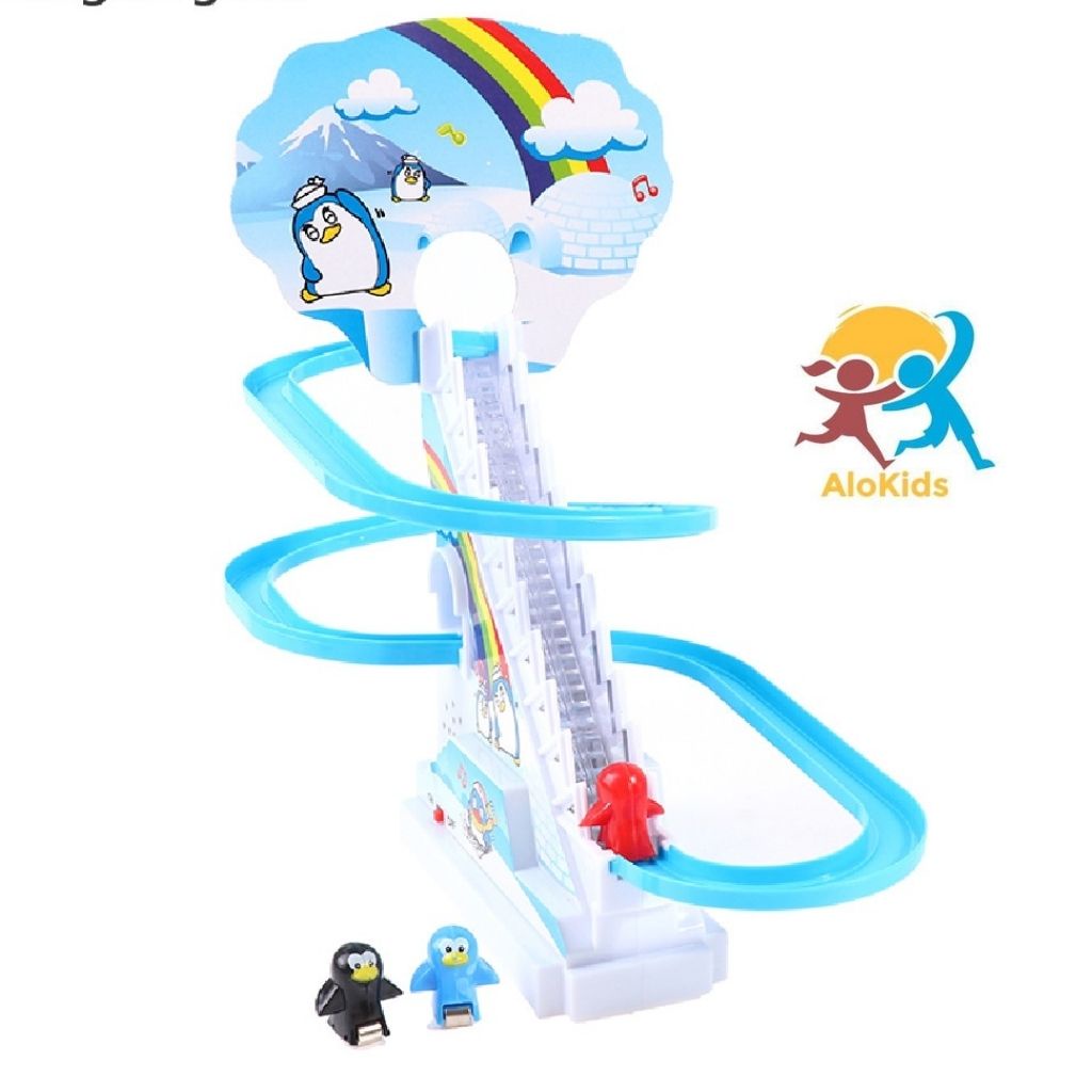 Đồ Chơi Dành Cho Bé -Chim Cánh Cụt Leo Thang Có Đèn Và Nhạc Vui Nhộn Shop Alokidstb