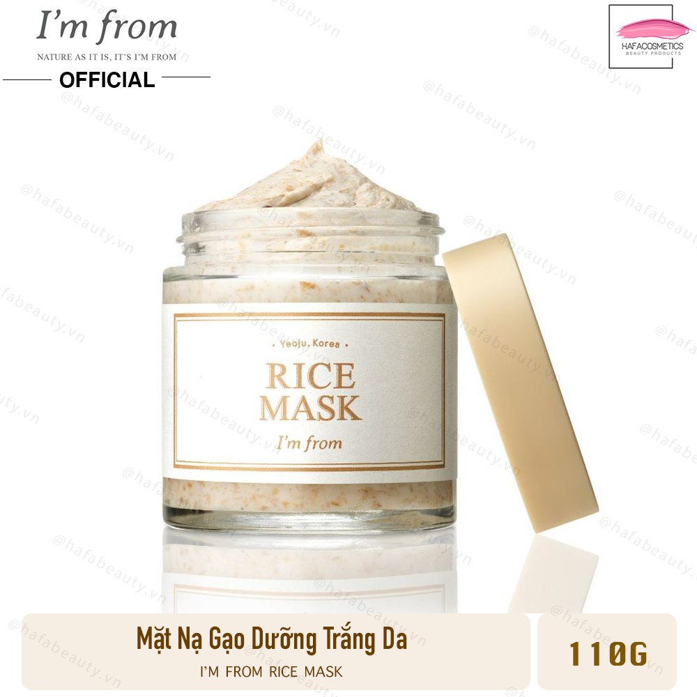 Mặt Nạ Dưỡng Trắng Da Chiết Xuất Từ Gạo I'm From Rice Mask 110g _ I'm From Chính Hãng