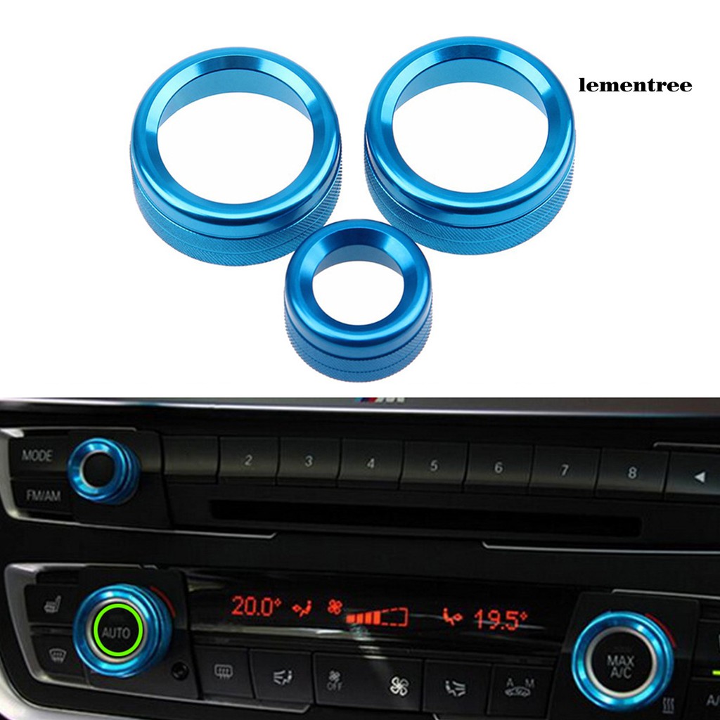Set 3 Vòng Tròn Trang Trí Núm Điều Hòa Xe Hơi BMW 1234 Series