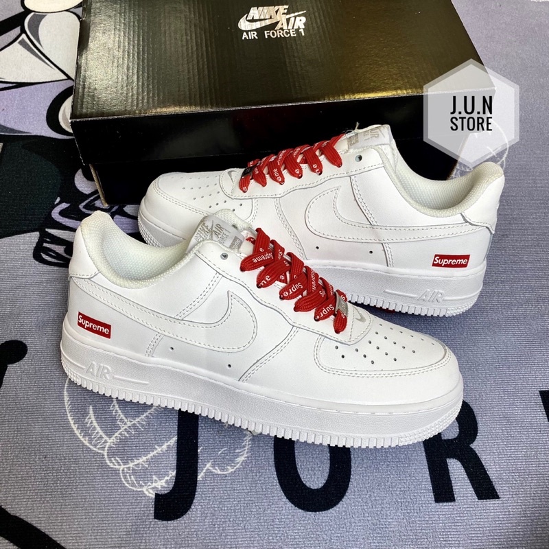 GIÀY AF1 WHITE RED X SUPREME TRẮNG ĐỎ SC [ FREESHIP + BOX ]