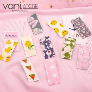 [10 MẪU] Kẹp Tóc Thêu Vải Nhiêu Hình Handmade Hàn Quốc [PKT00025]