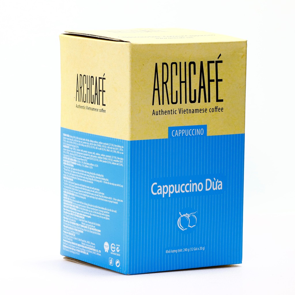 Cà phê Hòa Tan Archcafe Cappuccino Dừa 20G*12 gói Chính Hãng
