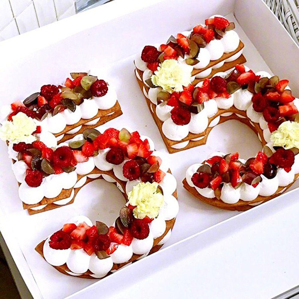 PINEVN Khuôn Silicone Làm Bánh Hình Số 0-8 Màu Sắc Ngẫu Nhiên