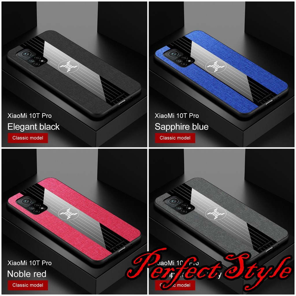 Ốp lưng Xiaomi mi 10t pro / k30s họa tiết vải jean kẻ sọc cao cấp