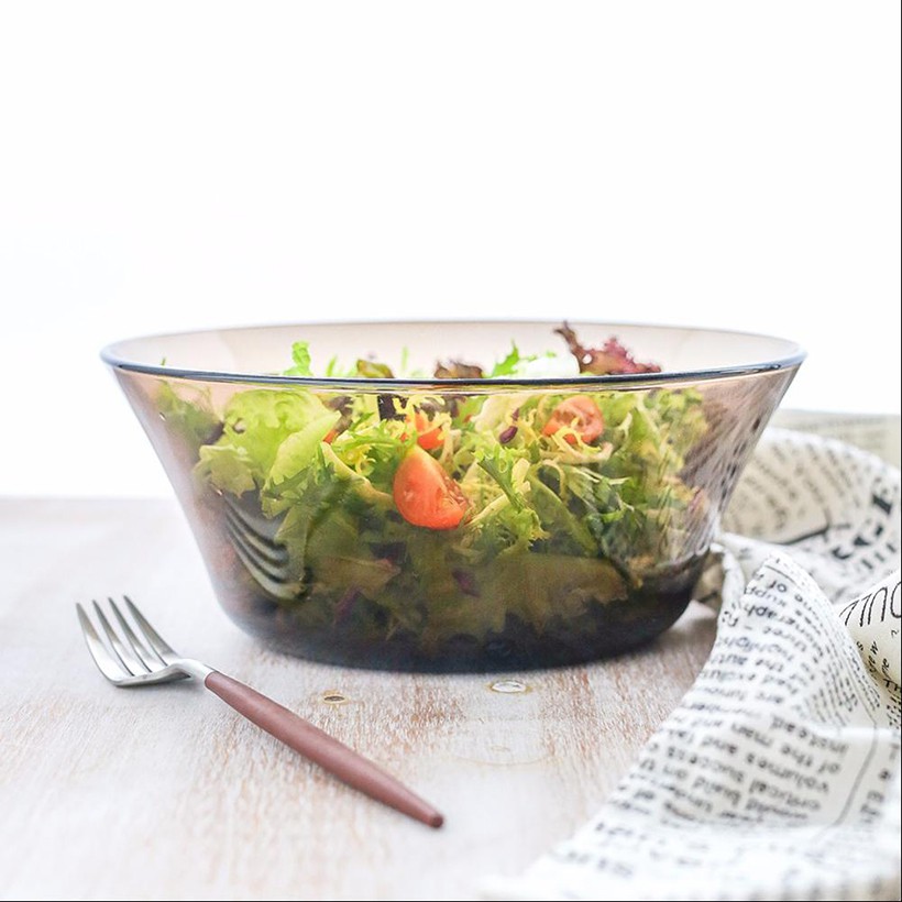 Bộ 2 tô D2007C Duralex - Lys Nâu khói Creole 17cm Thủy tinh cường lực cao cấp Pháp