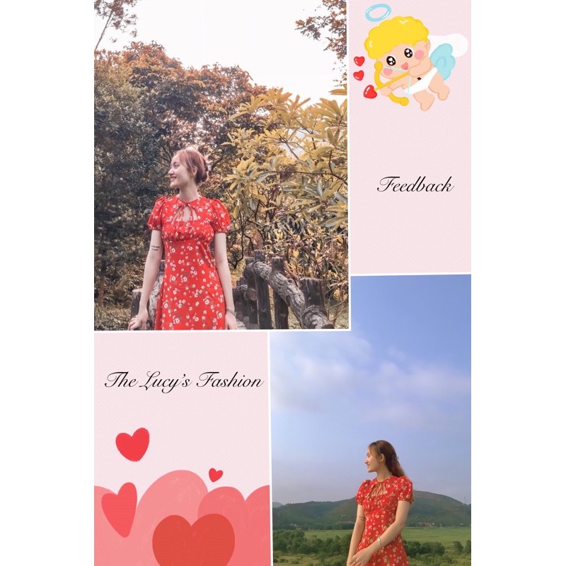 [ẢNH/ VIDEO THẬT] ĐẦM VÁY HOA ĐỎ KHOÉT NGỰC | BigBuy360 - bigbuy360.vn