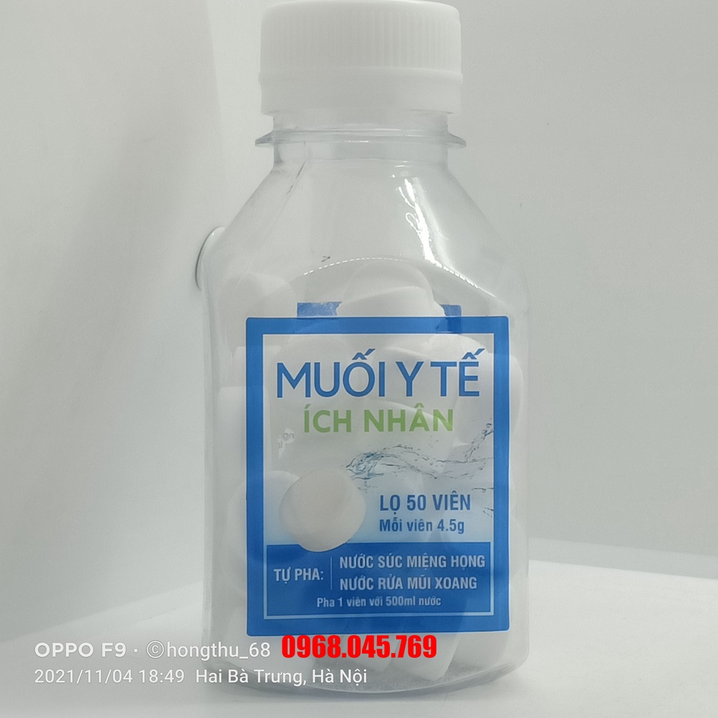 Muối y tế ÍCH NHÂN lọ 50 viên