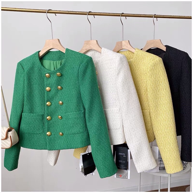 Áo dạ sweet cổ tròn Quảng Châu order
