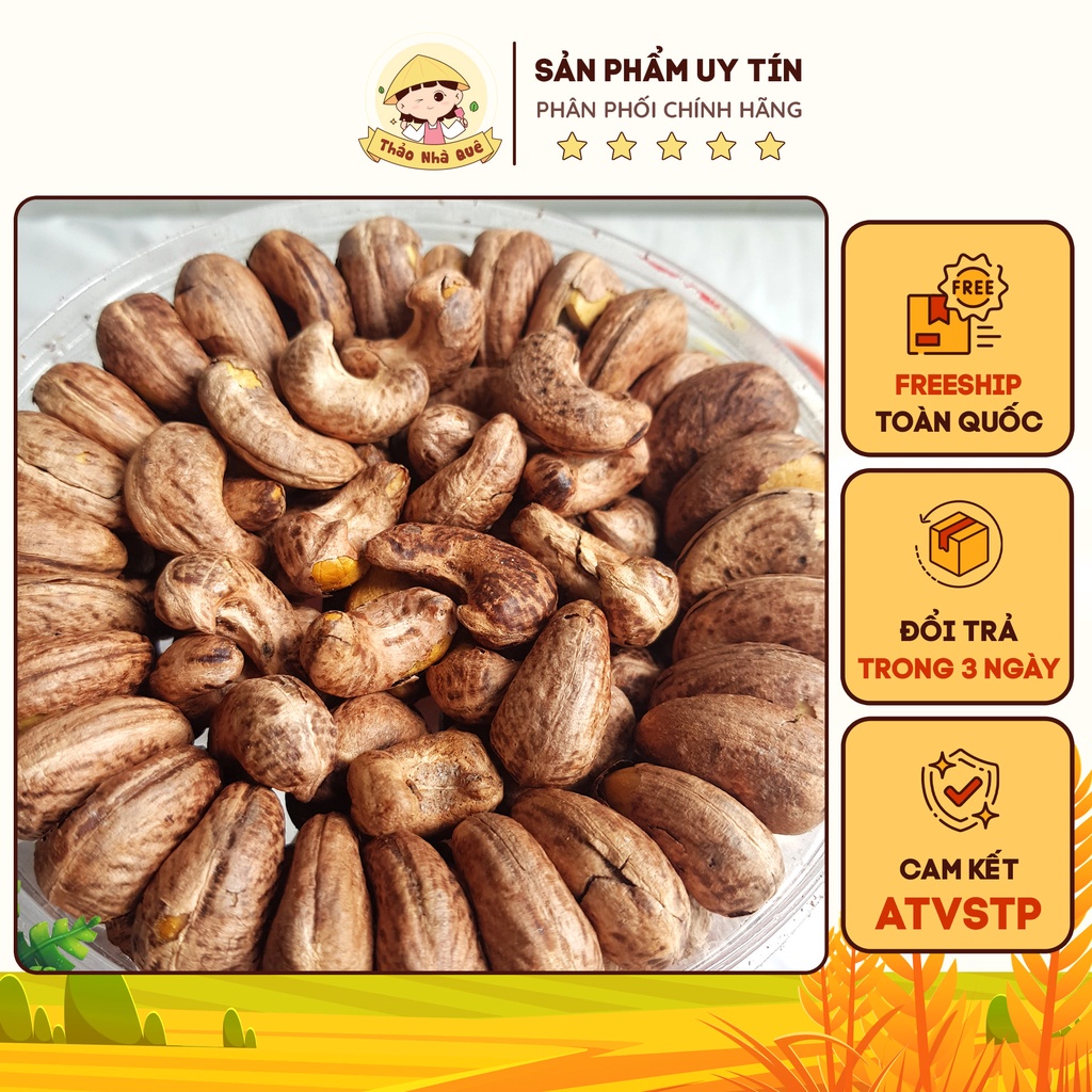 Hạt điều rang muối nguyên múi cao cấp hạt to giòn 500g - Đồ ăn vặt