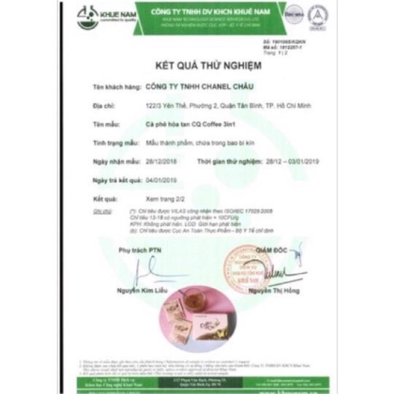 Cà Phê CQ 3IN1/Cacao Cần Tây 4IN1/Detox X3 Giảm Cân D7 Chính Hãng