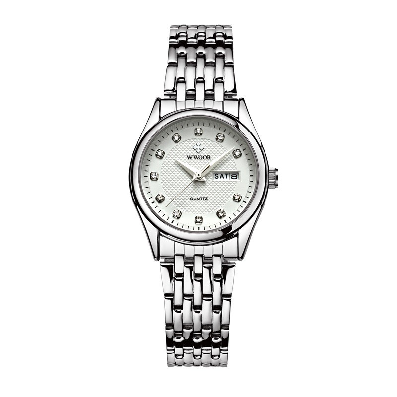 ĐỒNG HỒ NỮ WWOOR 8824 DÂY THÉP CHÍNH HÃNG KHÔNG GỈ Bán lẻ giá sỉ