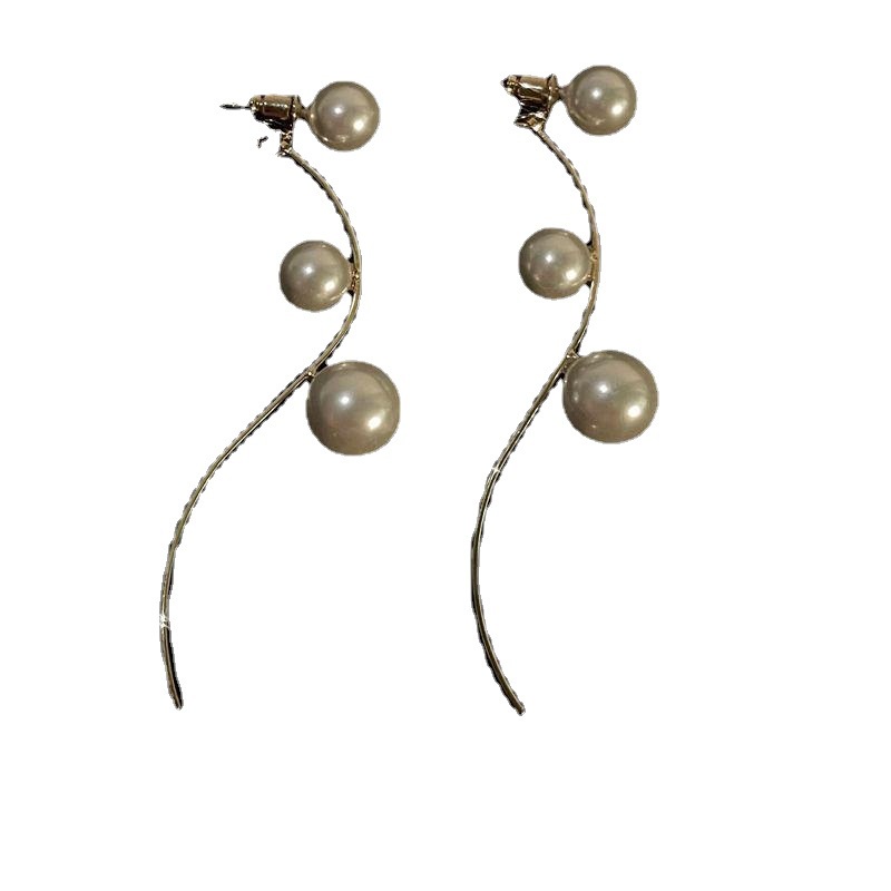 Bông Tai Hai Lớp Đính Ngọc Trai Đơn Giản Thời Trang Mới 2022