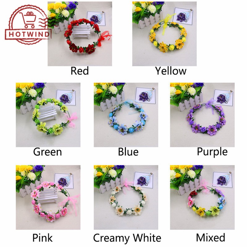 Vòng hoa đội đầu cô dâu xinh xắn