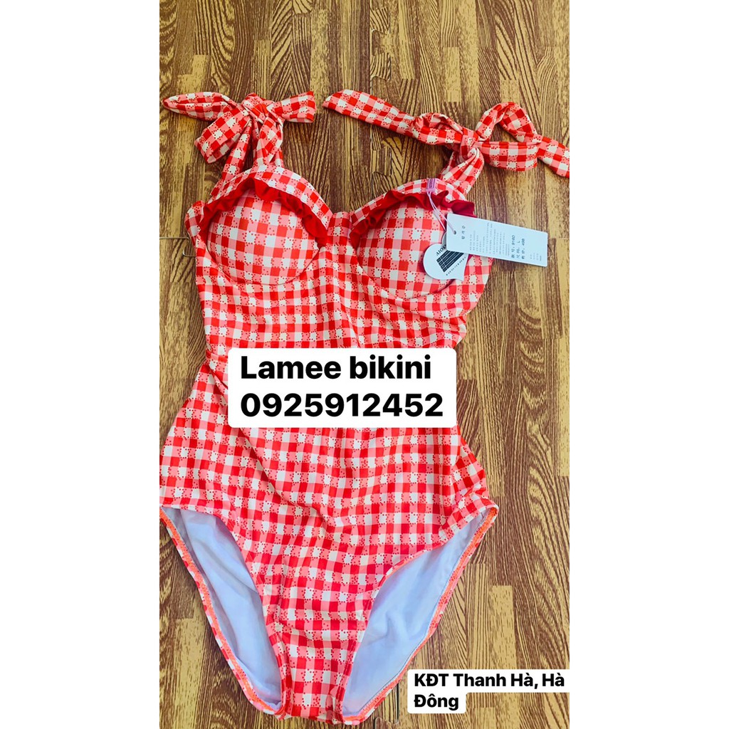 [Hàng có sẵn] BIKINI 1 MẢNH KHOÉT EO CARO TRẺ TRUNG | BigBuy360 - bigbuy360.vn