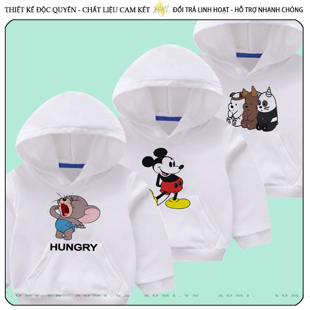 [ALBUM] Áo Nỉ Bông Hoạt Hình Nhiều Mẫu Jerry Cute Hoodie tay dài ấm áp gia đình trẻ em full size unisex AOMIVN