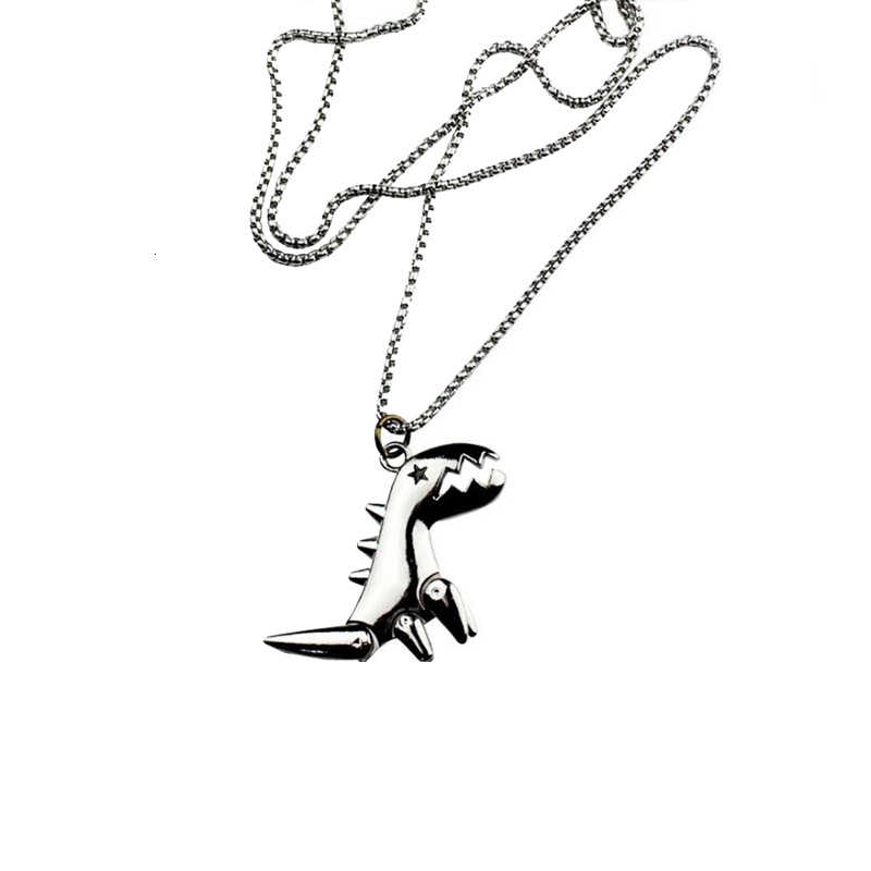 [Giao Hàng Miễn Phí] Dây Chuyền 2216 Mặt Hình Khủng Long Phong Cách Hip Hop Cho Cặp Đôi