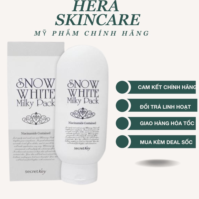 Kem Dưỡng Trắng Secret Key Body Snow White Milky Pack 200g