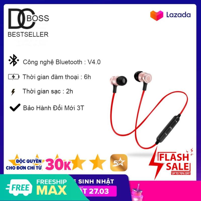 Tai nghe bluetooth thể thao S8 chống ồn hai đầu nam châm âm thanh siêu trầm thích hợp cho mọi dòng máy hỗ trợ bluetooth