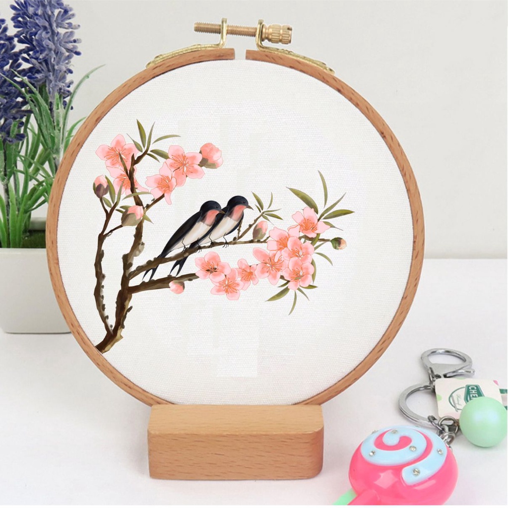 Hình in nhiệt dán áo dài đào mai đón tết