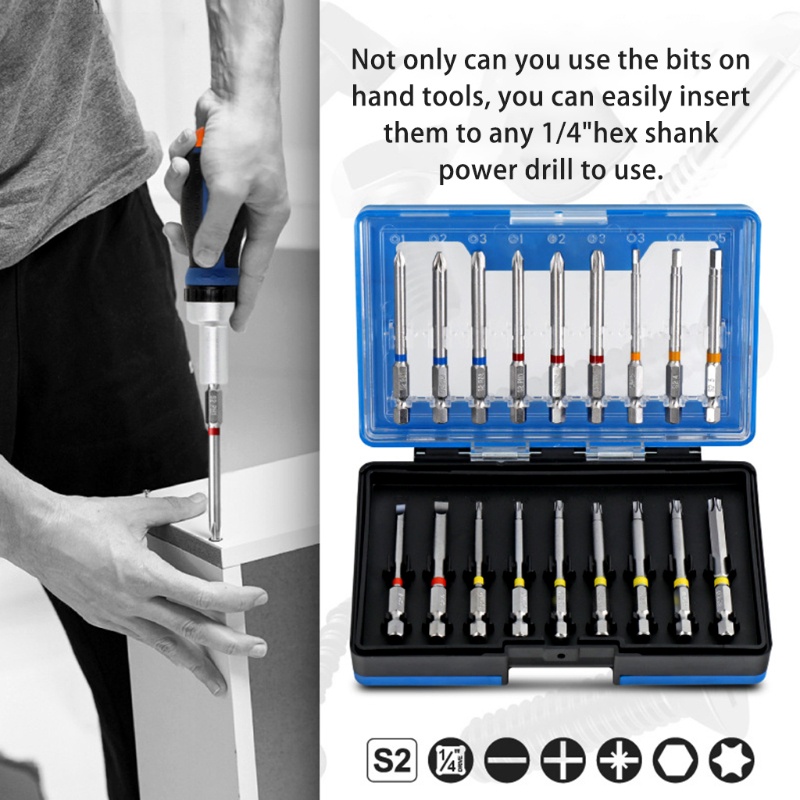 Tua Vít Điện Đầu Tròn 75mm 1 / 4 &quot;Hiệu Suất Cao Chuyên Dụng