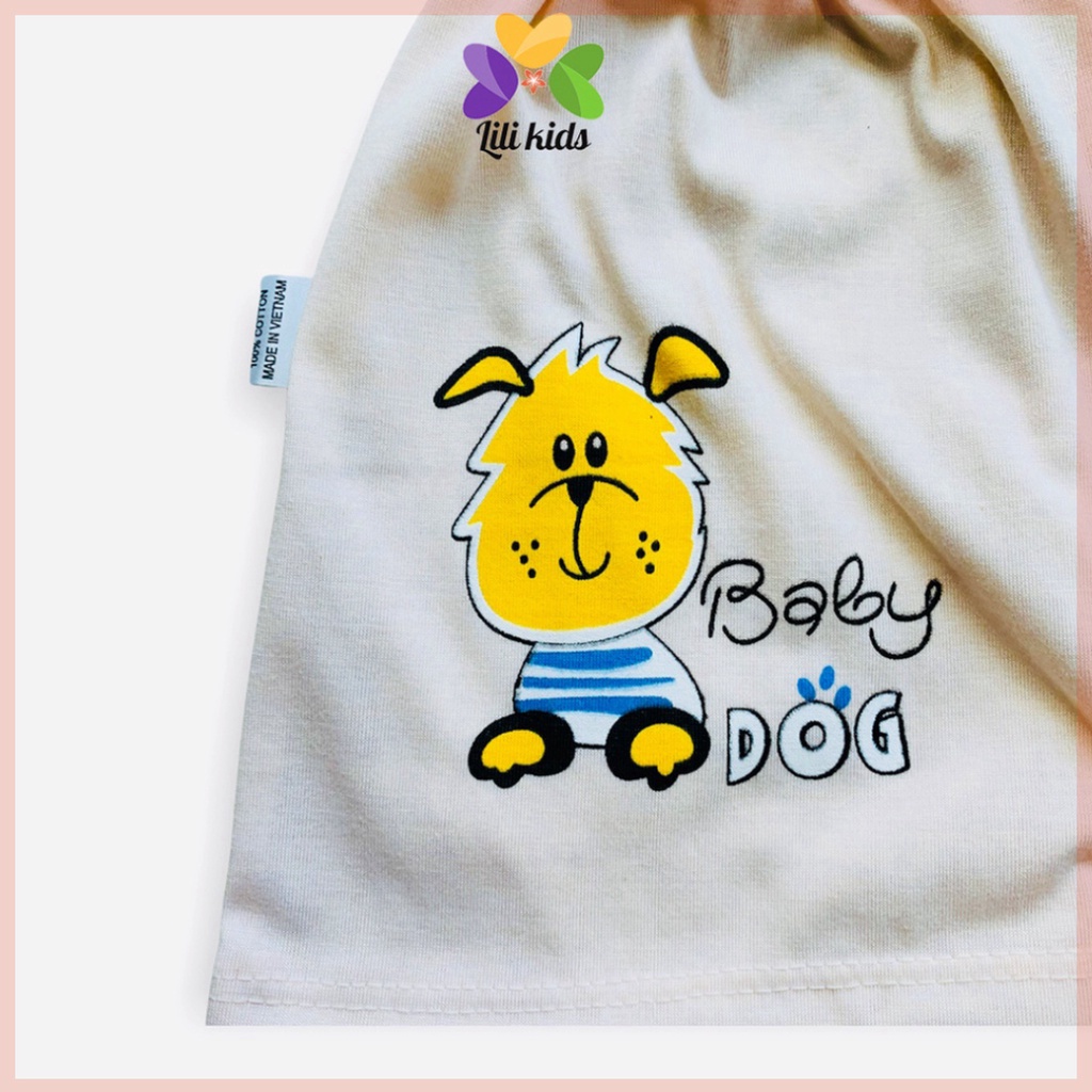 Quần đùi cho bé LILIKIDS bé trai và bé gái quần ngắn cotton cho bé trai bé gái in mông QC02