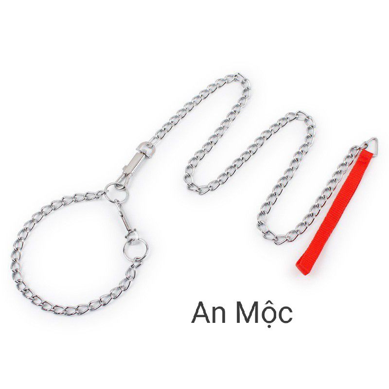 [AN MỘC] Xích Mèo, Chó Phốc, Chó giống nhỏ xích inox 304 kèm vòng cổ và tay cầm chống rỉ sét