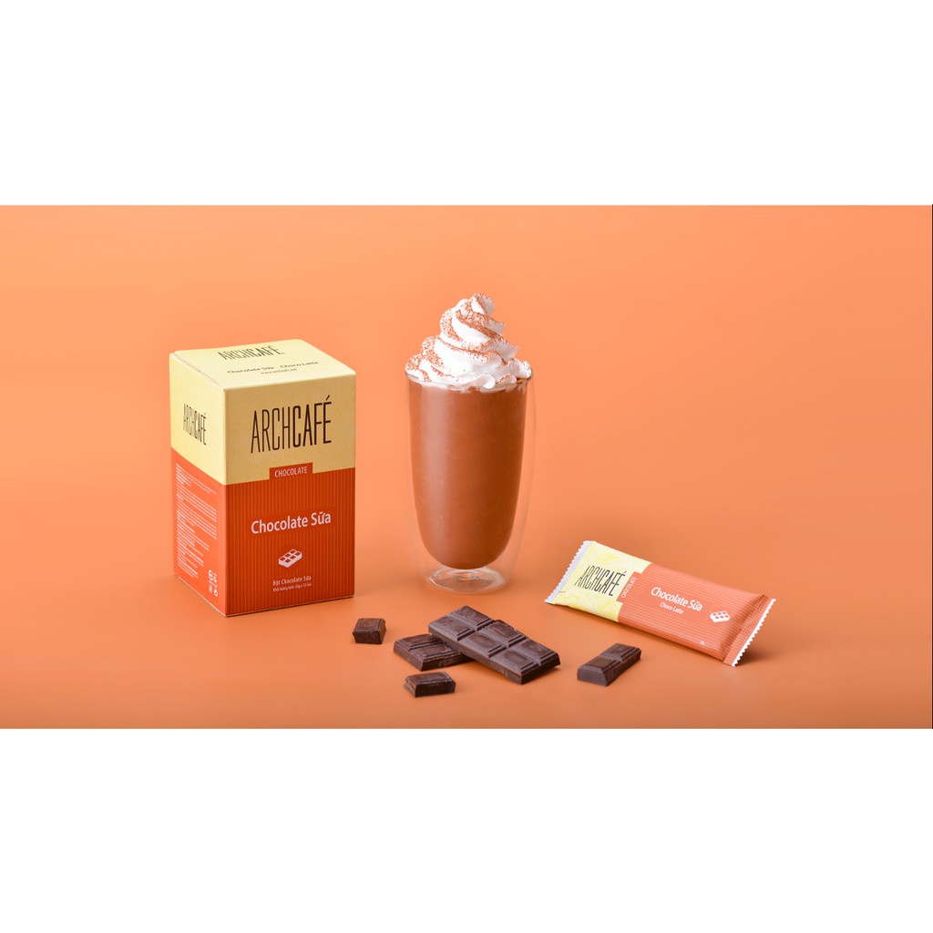 [Nhập SRAPR164 giảm 50% tối đa 20K] ( Achcafe ) Chocolate Sữa - Choco Cacao hoà tan (hộp 12 gói x 20g)
