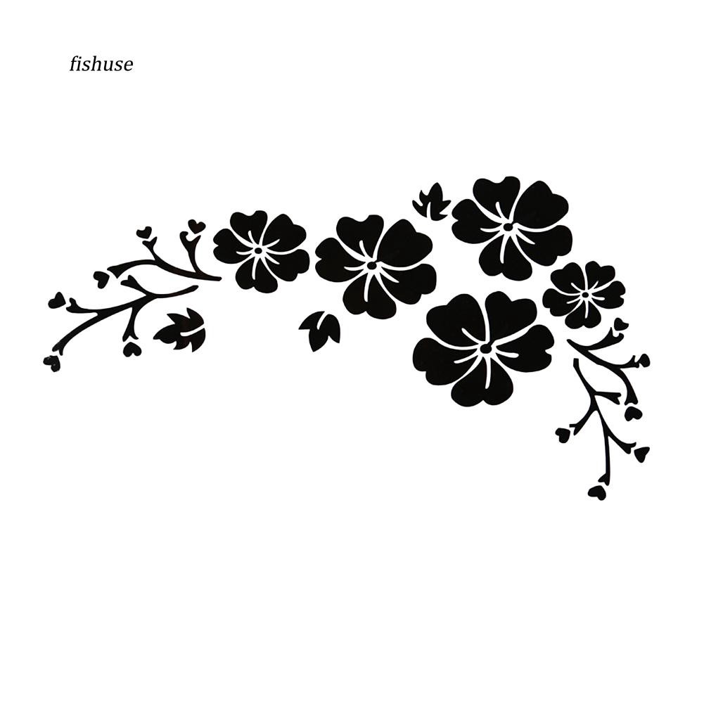 Decal dán trang trí hình hoa đào cho xe hơi