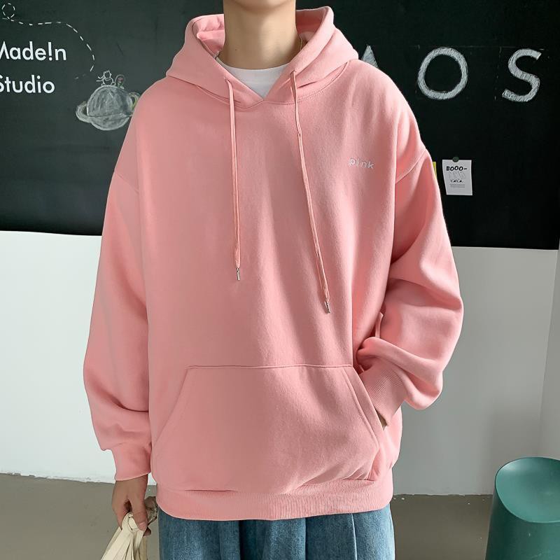 Áo Hoodie Dài Tay Lót Nhung Màu Hồng Thời Trang Dành Cho Nam | BigBuy360 - bigbuy360.vn